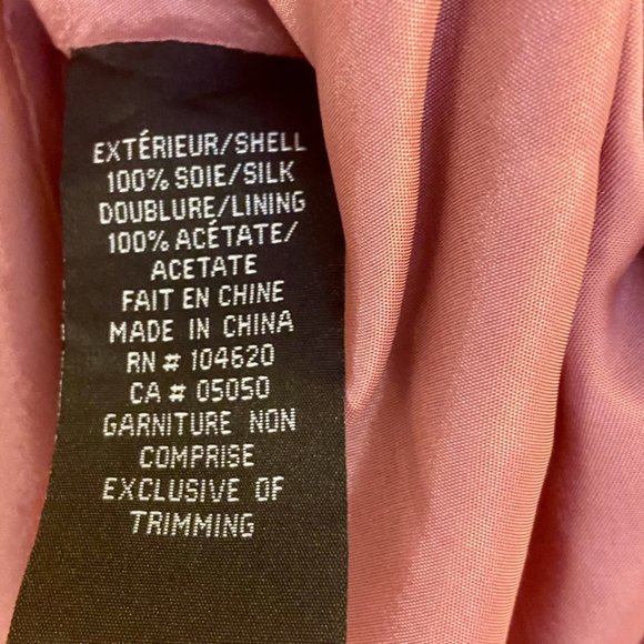 JACOB Beaded Silk Slip Dress, Dusty Rose, Size 0 - Picture 5 of 5